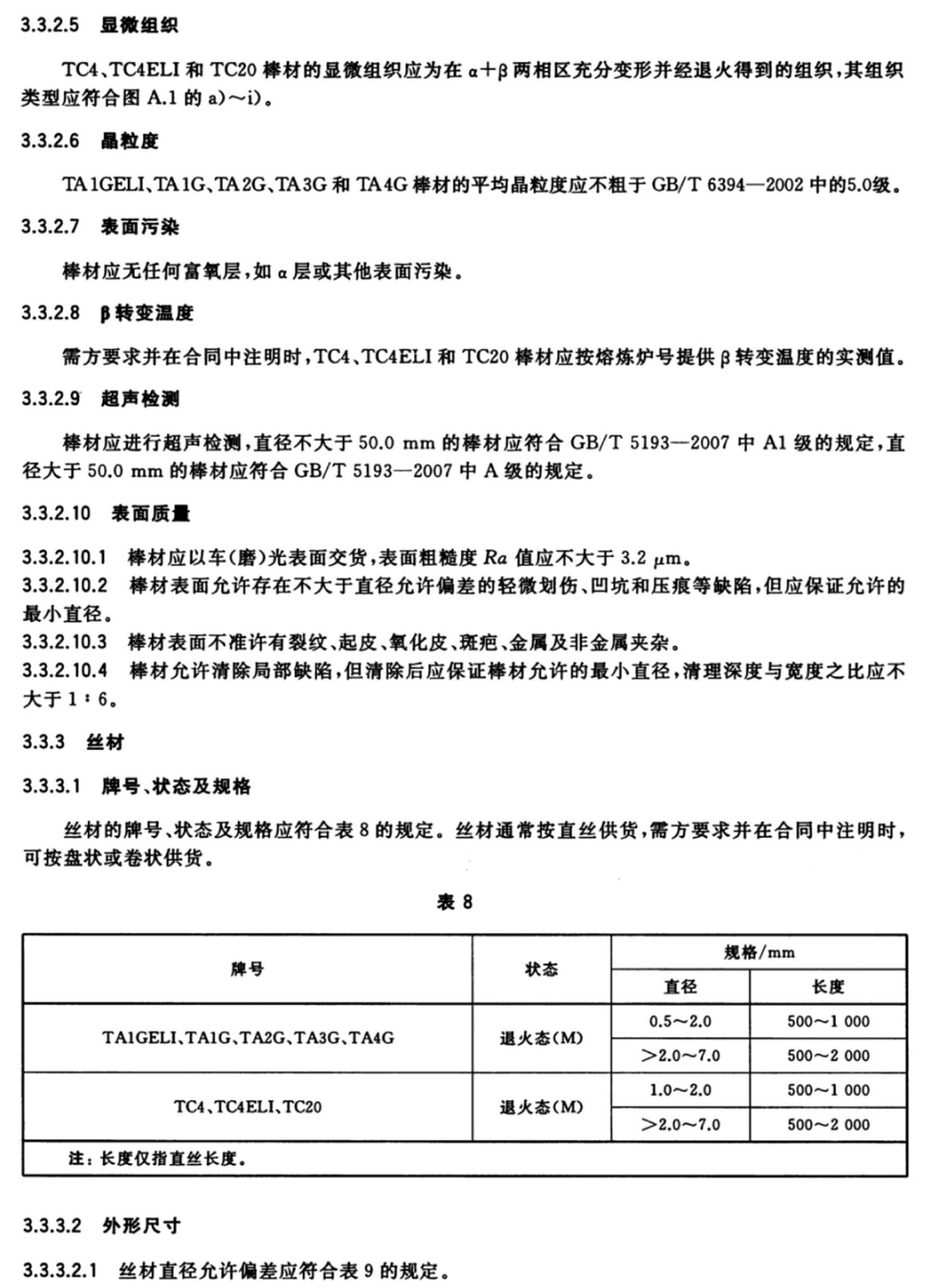 外科植入物用鈦及鈦合金加工材(GB/T 13810-2017)